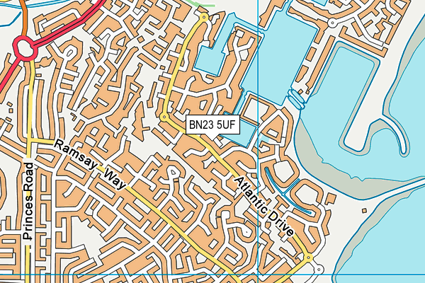 BN23 5UF map - OS VectorMap District (Ordnance Survey) BN23 5UF map - OS VectorMap District (Ordnance Survey)
