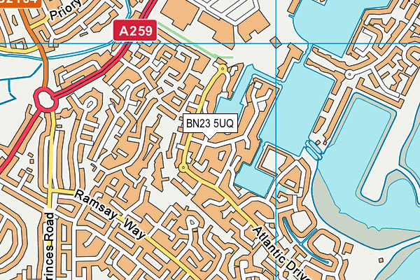 BN23 5UQ map - OS VectorMap District (Ordnance Survey) BN23 5UQ map - OS VectorMap District (Ordnance Survey)