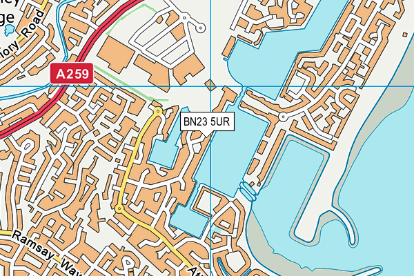 BN23 5UR map - OS VectorMap District (Ordnance Survey) BN23 5UR map - OS VectorMap District (Ordnance Survey)