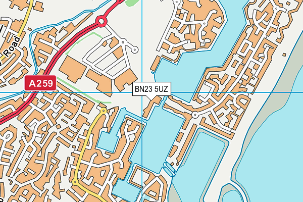 BN23 5UZ map - OS VectorMap District (Ordnance Survey) BN23 5UZ map - OS VectorMap District (Ordnance Survey)