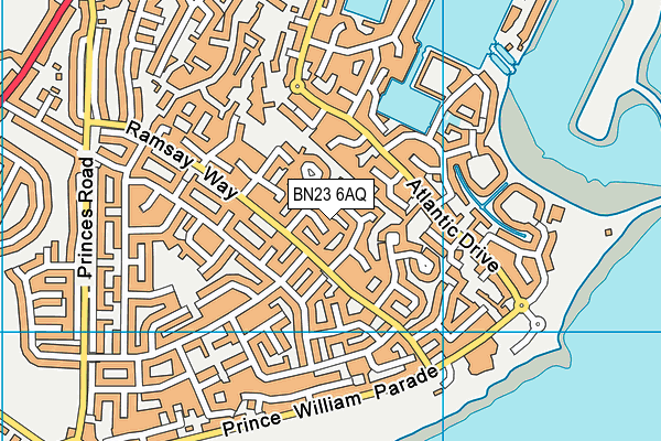 BN23 6AQ map - OS VectorMap District (Ordnance Survey) BN23 6AQ map - OS VectorMap District (Ordnance Survey)