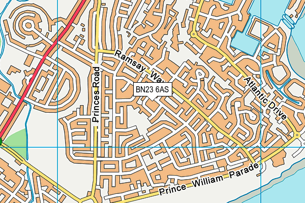BN23 6AS map - OS VectorMap District (Ordnance Survey) BN23 6AS map - OS VectorMap District (Ordnance Survey)