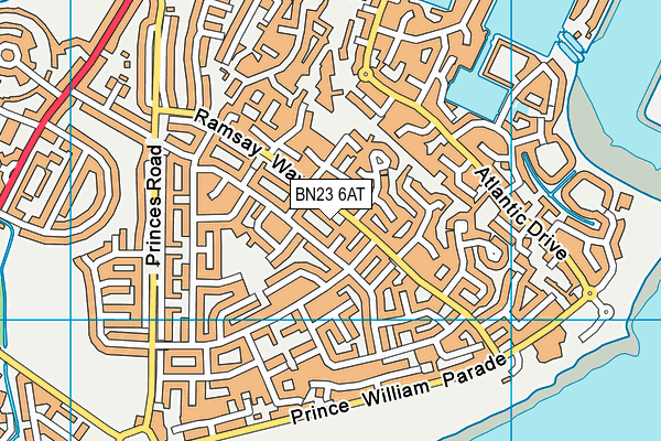 BN23 6AT map - OS VectorMap District (Ordnance Survey) BN23 6AT map - OS VectorMap District (Ordnance Survey)