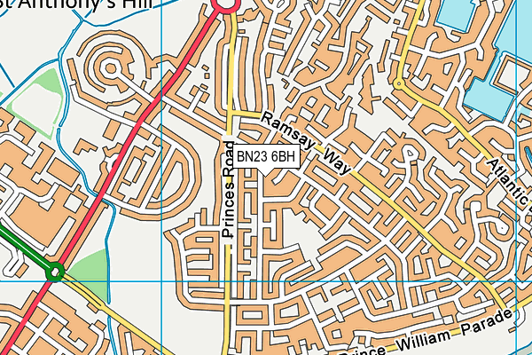 BN23 6BH map - OS VectorMap District (Ordnance Survey) BN23 6BH map - OS VectorMap District (Ordnance Survey)