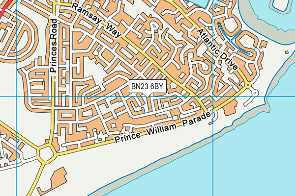 BN23 6BY map - OS VectorMap District (Ordnance Survey) BN23 6BY map - OS VectorMap District (Ordnance Survey)