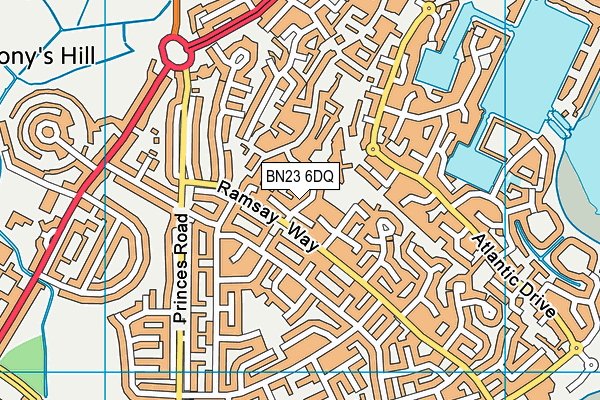 BN23 6DQ map - OS VectorMap District (Ordnance Survey) BN23 6DQ map - OS VectorMap District (Ordnance Survey)