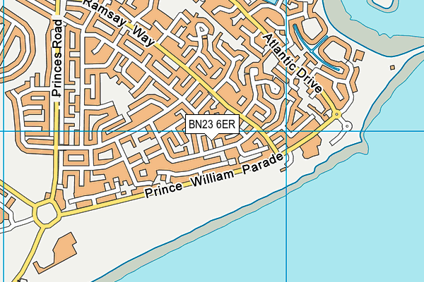 BN23 6ER map - OS VectorMap District (Ordnance Survey) BN23 6ER map - OS VectorMap District (Ordnance Survey)