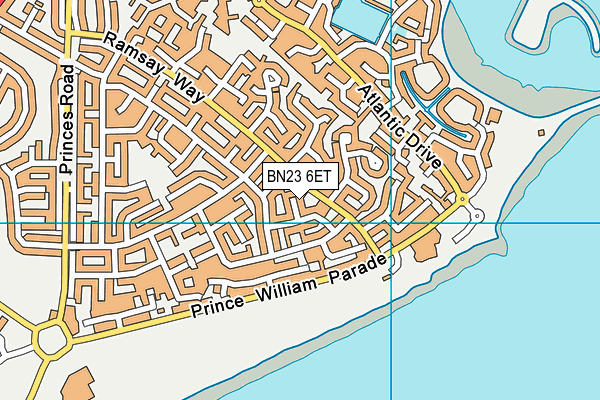 BN23 6ET map - OS VectorMap District (Ordnance Survey) BN23 6ET map - OS VectorMap District (Ordnance Survey)