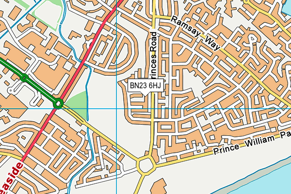 BN23 6HJ map - OS VectorMap District (Ordnance Survey) BN23 6HJ map - OS VectorMap District (Ordnance Survey)