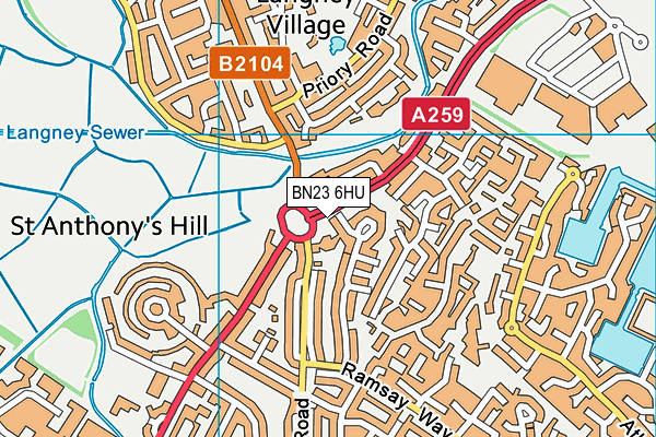 BN23 6HU map - OS VectorMap District (Ordnance Survey) BN23 6HU map - OS VectorMap District (Ordnance Survey)
