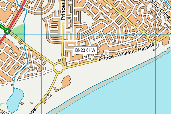 BN23 6HW map - OS VectorMap District (Ordnance Survey) BN23 6HW map - OS VectorMap District (Ordnance Survey)