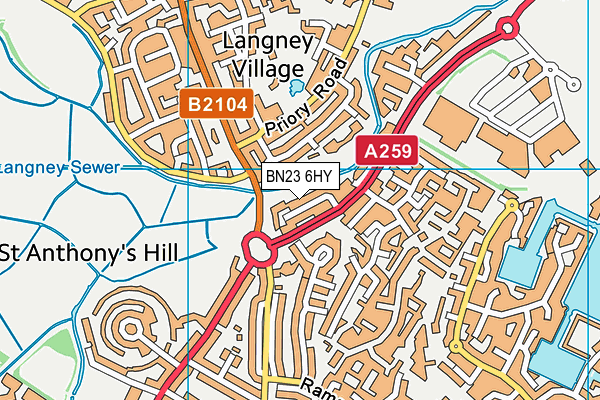 BN23 6HY map - OS VectorMap District (Ordnance Survey) BN23 6HY map - OS VectorMap District (Ordnance Survey)