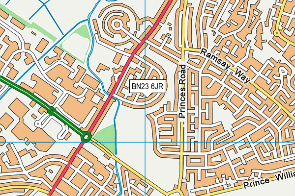 BN23 6JR map - OS VectorMap District (Ordnance Survey) BN23 6JR map - OS VectorMap District (Ordnance Survey)