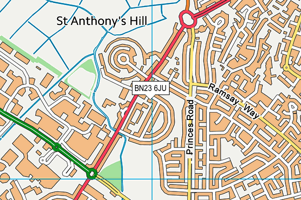 BN23 6JU map - OS VectorMap District (Ordnance Survey) BN23 6JU map - OS VectorMap District (Ordnance Survey)