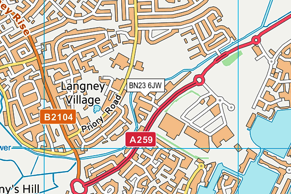 BN23 6JW map - OS VectorMap District (Ordnance Survey) BN23 6JW map - OS VectorMap District (Ordnance Survey)