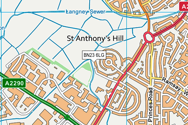 BN23 6LG map - OS VectorMap District (Ordnance Survey) BN23 6LG map - OS VectorMap District (Ordnance Survey)