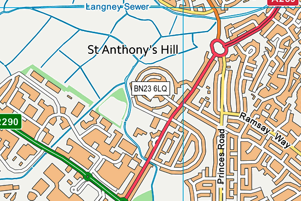 BN23 6LQ map - OS VectorMap District (Ordnance Survey) BN23 6LQ map - OS VectorMap District (Ordnance Survey)