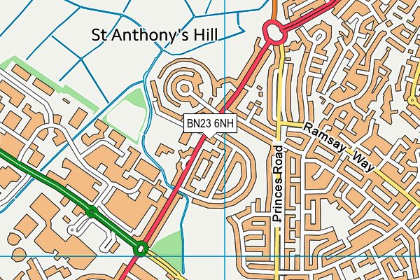 BN23 6NH map - OS VectorMap District (Ordnance Survey) BN23 6NH map - OS VectorMap District (Ordnance Survey)