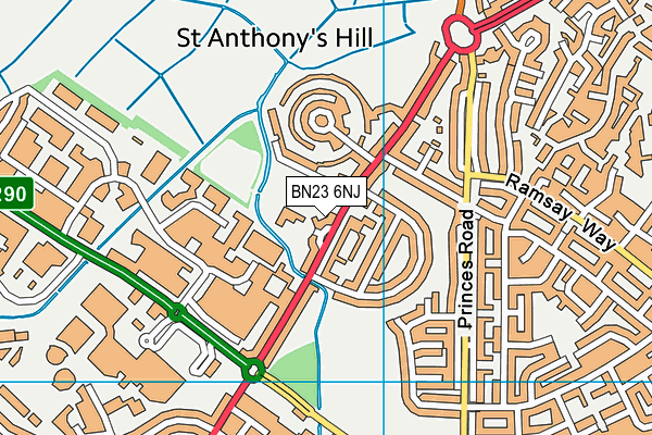 BN23 6NJ map - OS VectorMap District (Ordnance Survey) BN23 6NJ map - OS VectorMap District (Ordnance Survey)