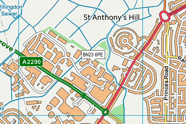 BN23 6PE map - OS VectorMap District (Ordnance Survey) BN23 6PE map - OS VectorMap District (Ordnance Survey)