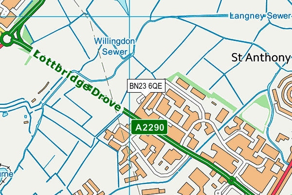 BN23 6QE map - OS VectorMap District (Ordnance Survey) BN23 6QE map - OS VectorMap District (Ordnance Survey)
