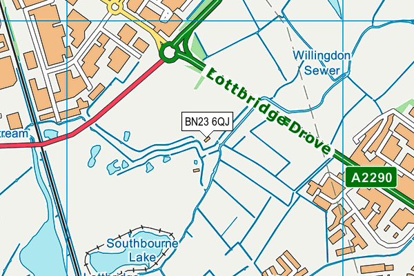 BN23 6QJ map - OS VectorMap District (Ordnance Survey) BN23 6QJ map - OS VectorMap District (Ordnance Survey)