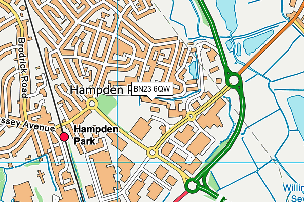 BN23 6QW map - OS VectorMap District (Ordnance Survey) BN23 6QW map - OS VectorMap District (Ordnance Survey)