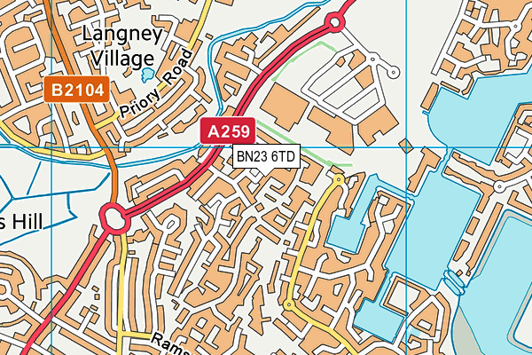 BN23 6TD map - OS VectorMap District (Ordnance Survey) BN23 6TD map - OS VectorMap District (Ordnance Survey)