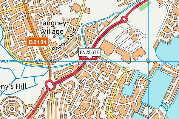 BN23 6TF map - OS VectorMap District (Ordnance Survey) BN23 6TF map - OS VectorMap District (Ordnance Survey)