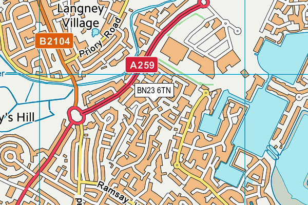BN23 6TN map - OS VectorMap District (Ordnance Survey) BN23 6TN map - OS VectorMap District (Ordnance Survey)