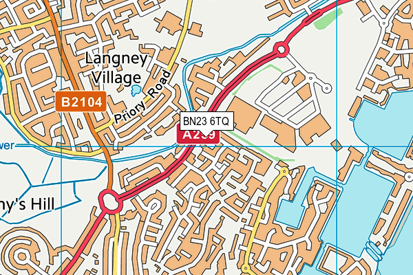 BN23 6TQ map - OS VectorMap District (Ordnance Survey)