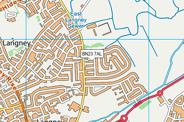 BN23 7AL map - OS VectorMap District (Ordnance Survey) BN23 7AL map - OS VectorMap District (Ordnance Survey)
