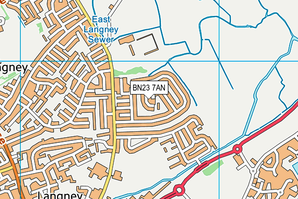 BN23 7AN map - OS VectorMap District (Ordnance Survey) BN23 7AN map - OS VectorMap District (Ordnance Survey)