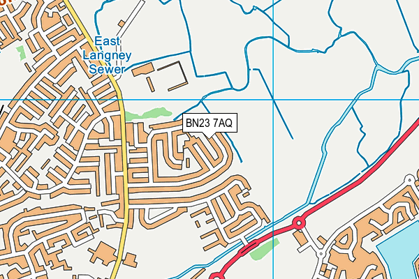 BN23 7AQ map - OS VectorMap District (Ordnance Survey) BN23 7AQ map - OS VectorMap District (Ordnance Survey)