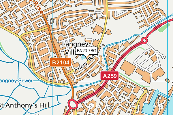 BN23 7BG map - OS VectorMap District (Ordnance Survey) BN23 7BG map - OS VectorMap District (Ordnance Survey)