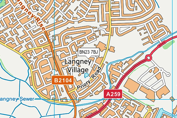 BN23 7BJ map - OS VectorMap District (Ordnance Survey) BN23 7BJ map - OS VectorMap District (Ordnance Survey)