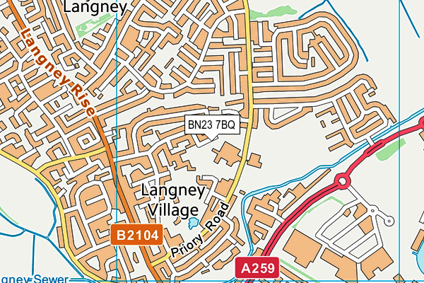 BN23 7BQ map - OS VectorMap District (Ordnance Survey) BN23 7BQ map - OS VectorMap District (Ordnance Survey)