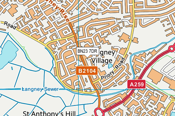 BN23 7DR map - OS VectorMap District (Ordnance Survey) BN23 7DR map - OS VectorMap District (Ordnance Survey)