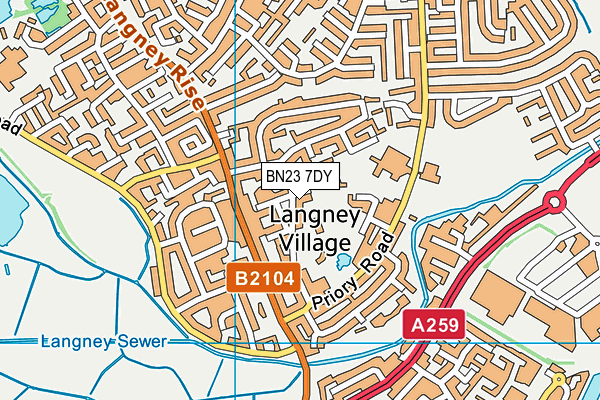 BN23 7DY map - OS VectorMap District (Ordnance Survey) BN23 7DY map - OS VectorMap District (Ordnance Survey)