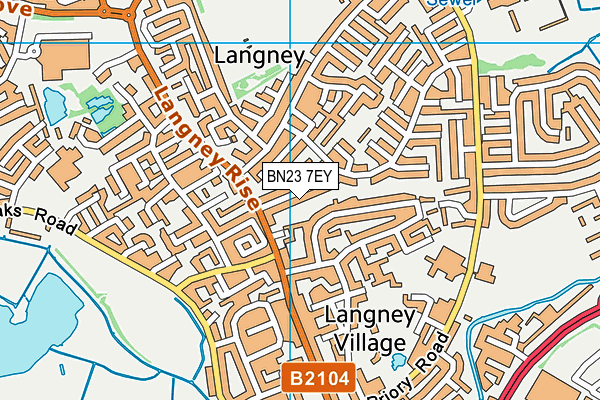 BN23 7EY map - OS VectorMap District (Ordnance Survey) BN23 7EY map - OS VectorMap District (Ordnance Survey)