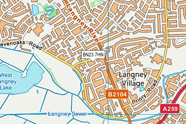 BN23 7HN map - OS VectorMap District (Ordnance Survey) BN23 7HN map - OS VectorMap District (Ordnance Survey)