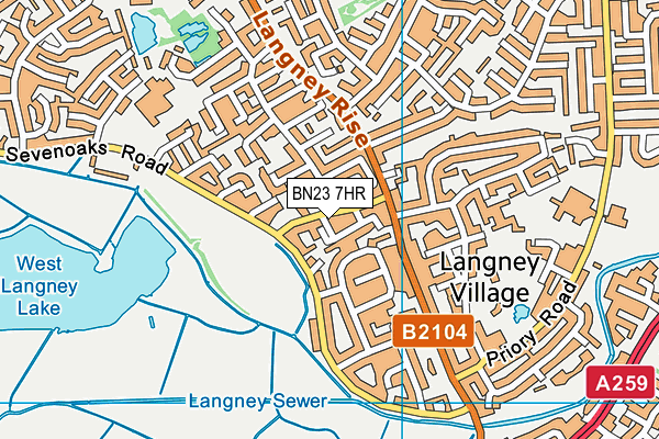 BN23 7HR map - OS VectorMap District (Ordnance Survey) BN23 7HR map - OS VectorMap District (Ordnance Survey)