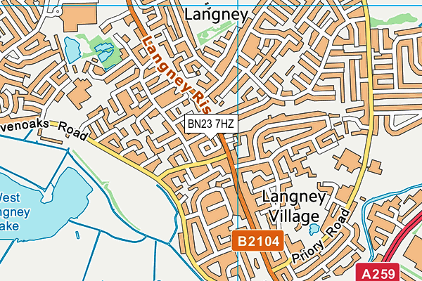 BN23 7HZ map - OS VectorMap District (Ordnance Survey) BN23 7HZ map - OS VectorMap District (Ordnance Survey)
