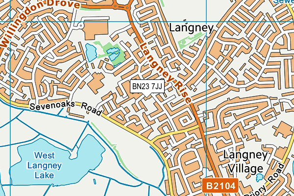 BN23 7JJ map - OS VectorMap District (Ordnance Survey) BN23 7JJ map - OS VectorMap District (Ordnance Survey)