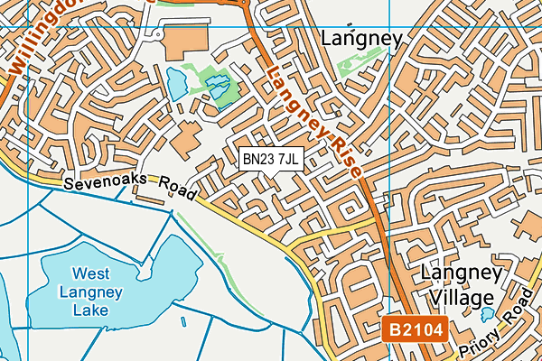 BN23 7JL map - OS VectorMap District (Ordnance Survey) BN23 7JL map - OS VectorMap District (Ordnance Survey)
