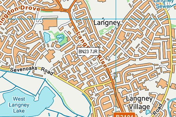 BN23 7JR map - OS VectorMap District (Ordnance Survey) BN23 7JR map - OS VectorMap District (Ordnance Survey)