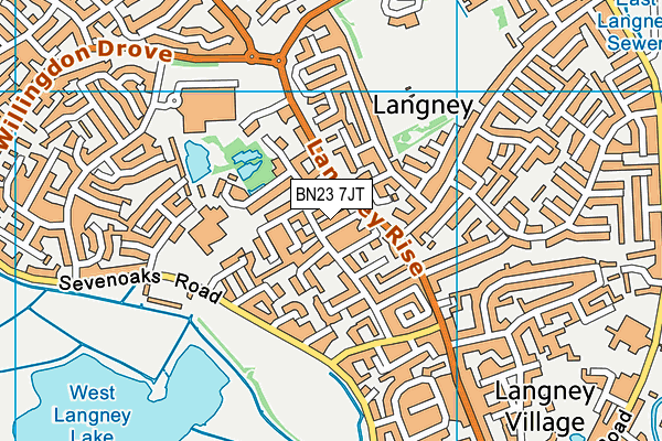 BN23 7JT map - OS VectorMap District (Ordnance Survey) BN23 7JT map - OS VectorMap District (Ordnance Survey)