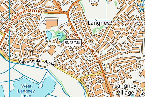 BN23 7JU map - OS VectorMap District (Ordnance Survey) BN23 7JU map - OS VectorMap District (Ordnance Survey)