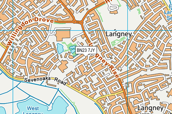 BN23 7JY map - OS VectorMap District (Ordnance Survey) BN23 7JY map - OS VectorMap District (Ordnance Survey)