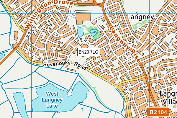 BN23 7LG map - OS VectorMap District (Ordnance Survey) BN23 7LG map - OS VectorMap District (Ordnance Survey)
